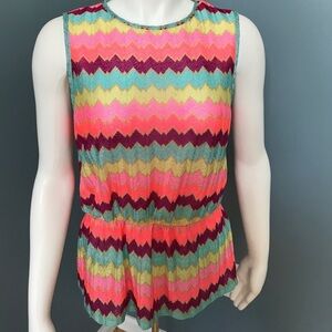 ASOS gorgeous neon tank coral, plum, aqua & yellow